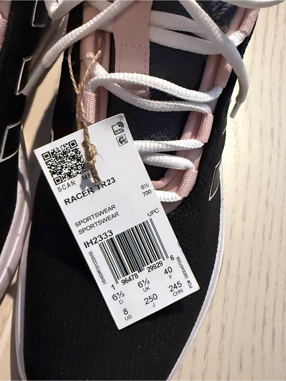 Adidas IH2333 Racer TR23 Black Pink‎ Cloudfoam Sneakers Women’s 8 NEW - Picture 3 of 9